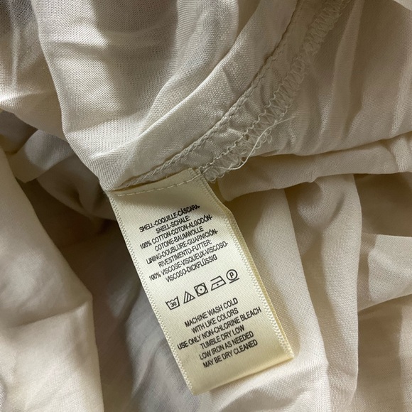 House of Harlow Midi Leaf Dress tie Shoulder Straps linen Tiered Multicolor XS - Picture 4 of 6